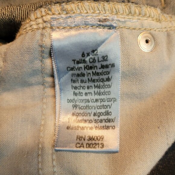 Vtg Calvin Klein Jeans Size 6 Bootcut Mid Rise Medium Dark Stretch Denim Y2K - Picture 5 of 11